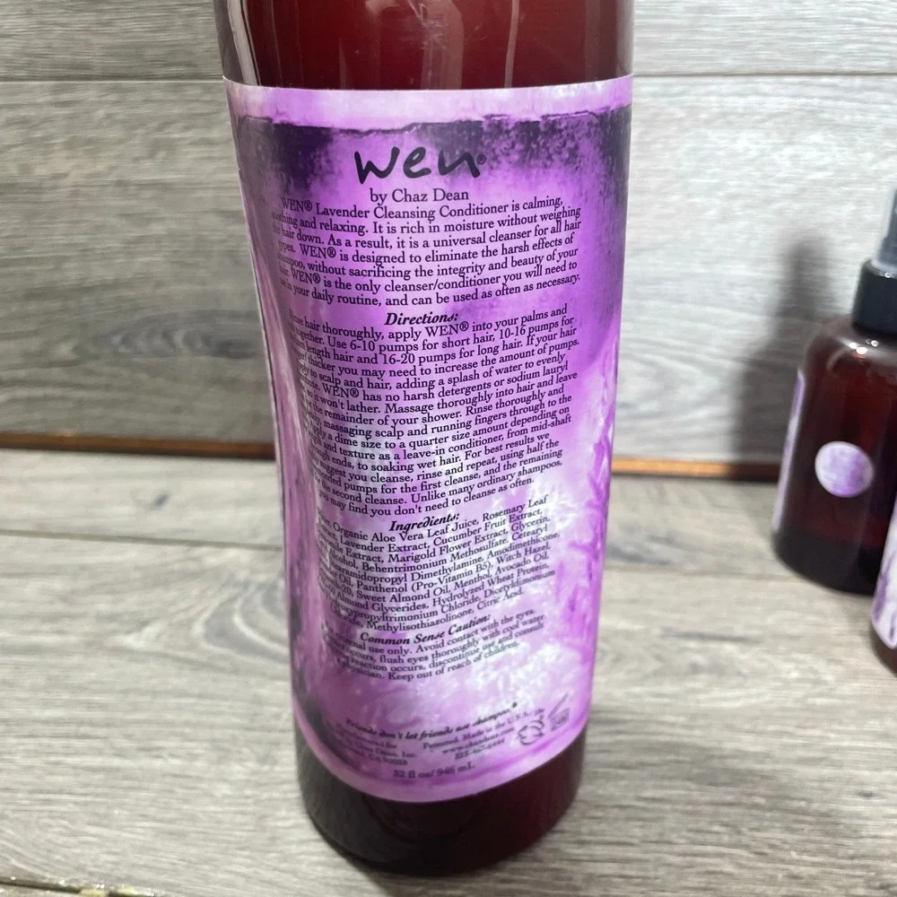Wen Hair Care Set Unisex 4 Piece Purple Lavender Botanical Hydrating Collection
